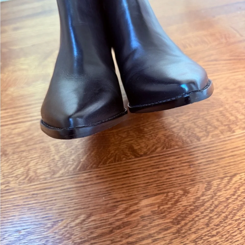 MATISSE Carson Leather Boots Western Pointed Toe Colorblock Block Heel‎ Soft 7 - Picture 4 of 13